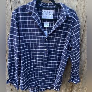 Frank & Eileen Eileen Navy flannel button down size L NWT